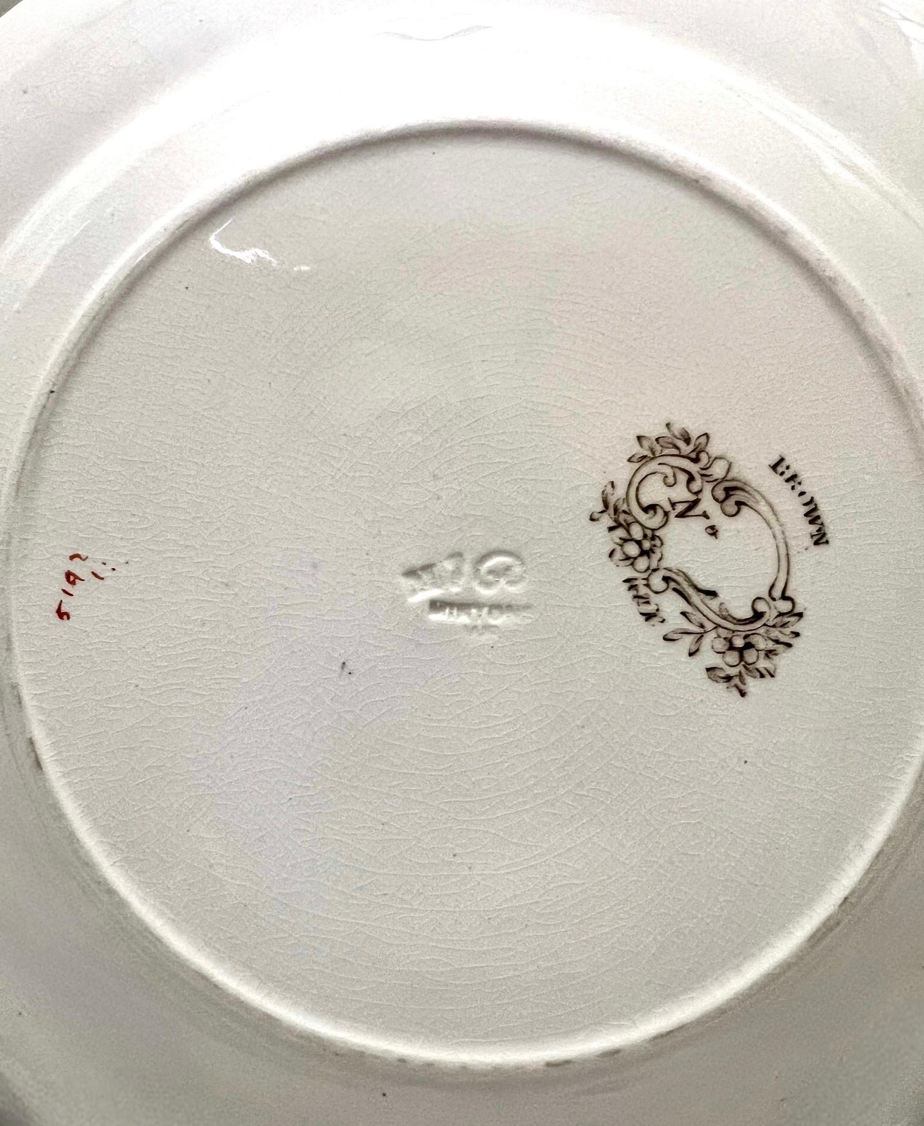 Juego de 8 Platos de Cena Antiguos Estilo Minton Imari en venta 9