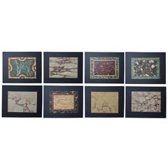 Set of 8 Antique Prints of Marble Samples, circa 1880