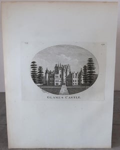 Set of 8 Antique Prints of Scottish Castles, circa 1770