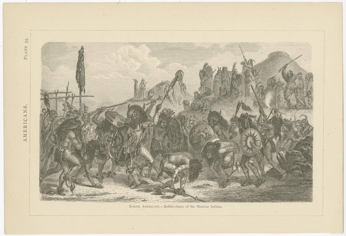 Set of 8 Antique Prints of Various Scenes, Figures and Objects of North America