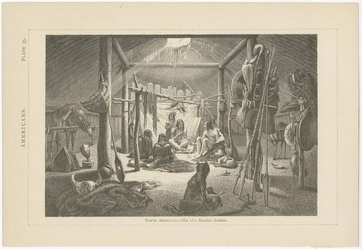 Set of 8 Antique Prints of Various Scenes, Figures and Objects of North America
