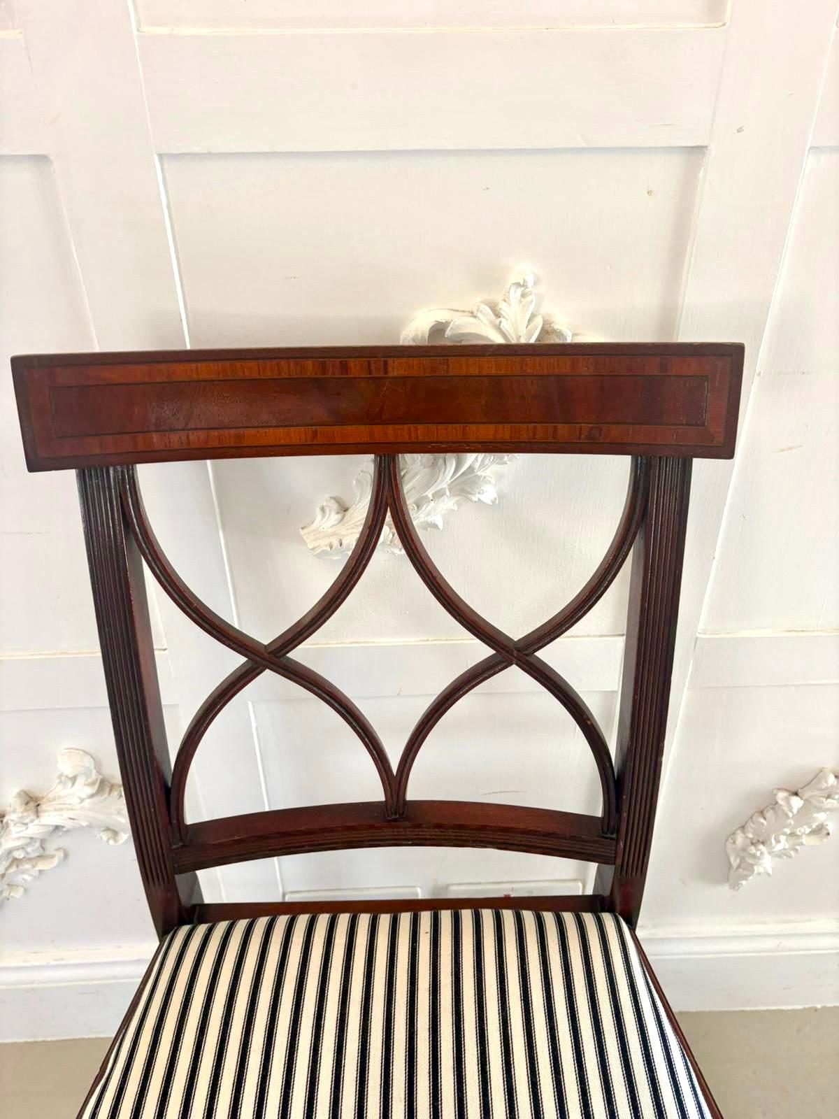 Set of 8 Antique Quality Mahogany Dining Chairs For Sale 5