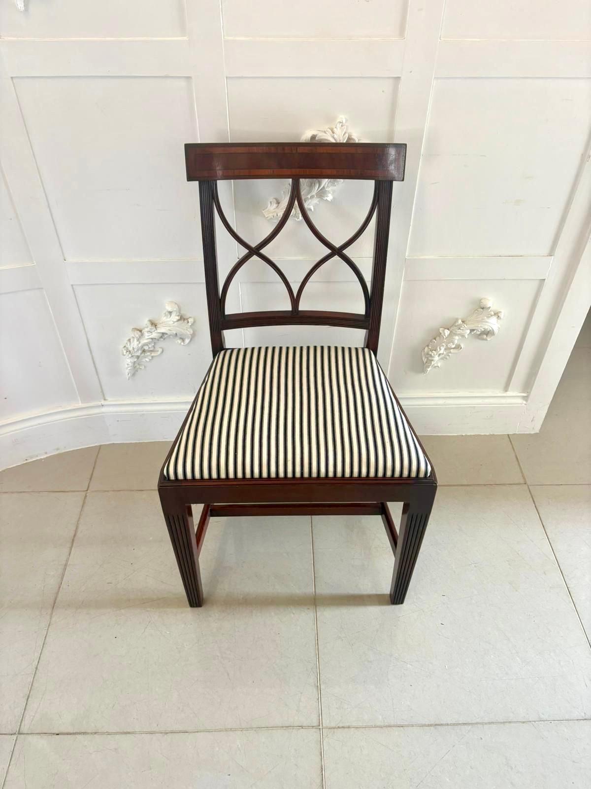 Set of 8 Antique Quality Mahogany Dining Chairs For Sale 7