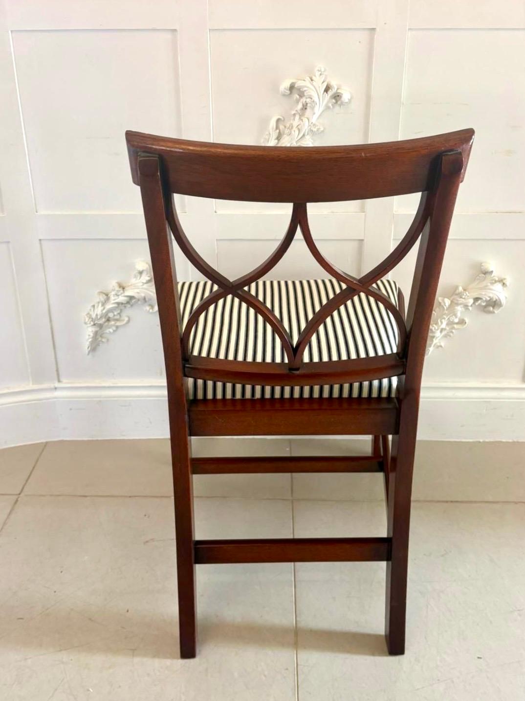 Set of 8 Antique Quality Mahogany Dining Chairs For Sale 8