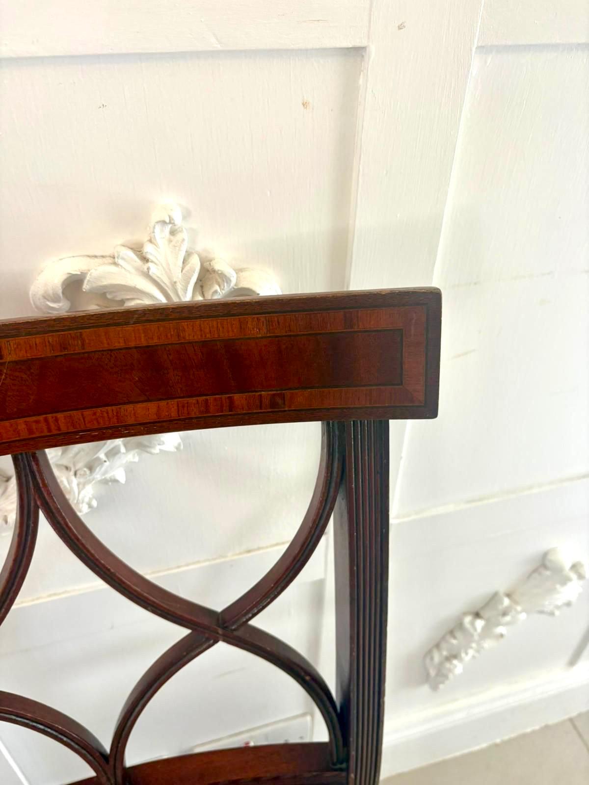 Set of 8 Antique Quality Mahogany Dining Chairs For Sale 9