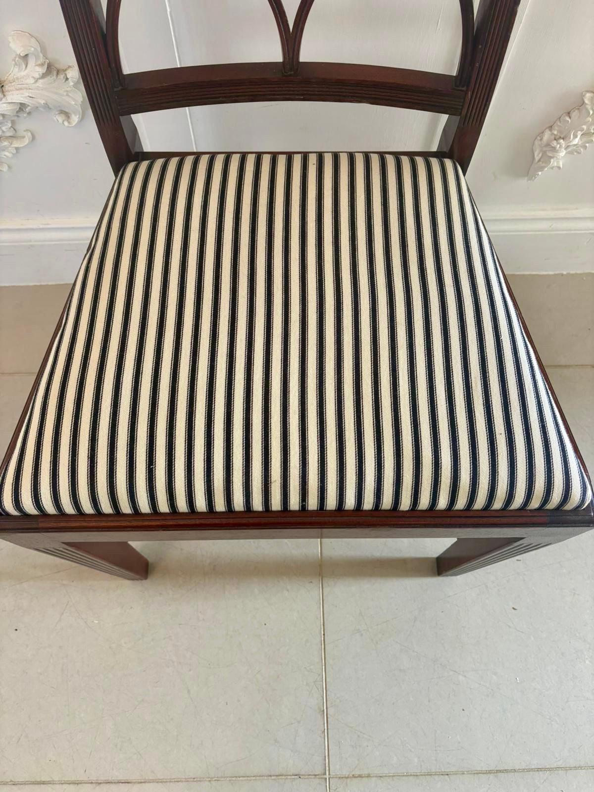 20th Century Set of 8 Antique Quality Mahogany Dining Chairs For Sale