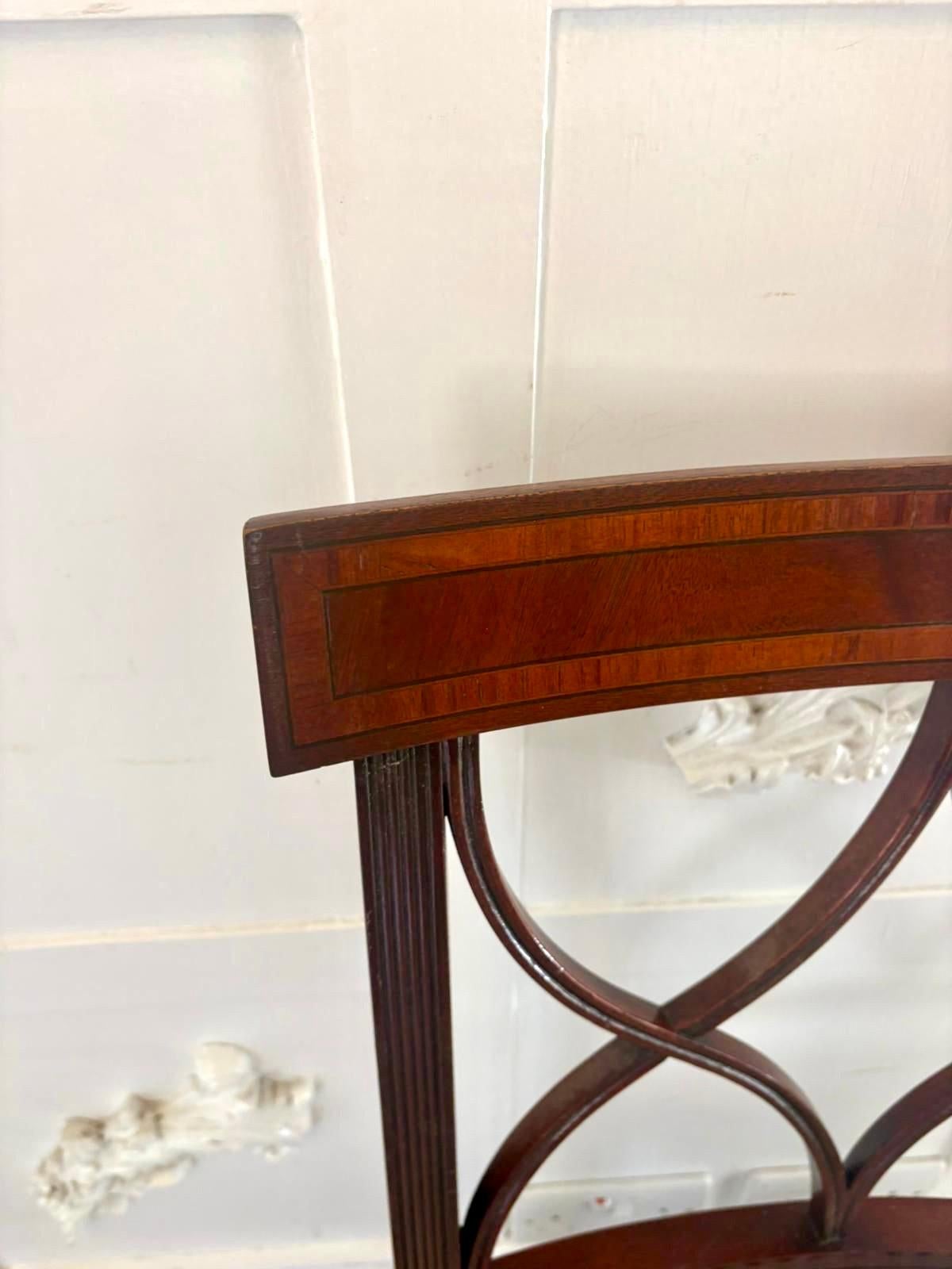 Set of 8 Antique Quality Mahogany Dining Chairs For Sale 2