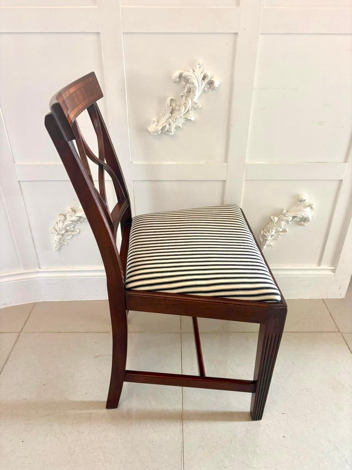 Set of 8 Antique Quality Mahogany Dining Chairs For Sale 4