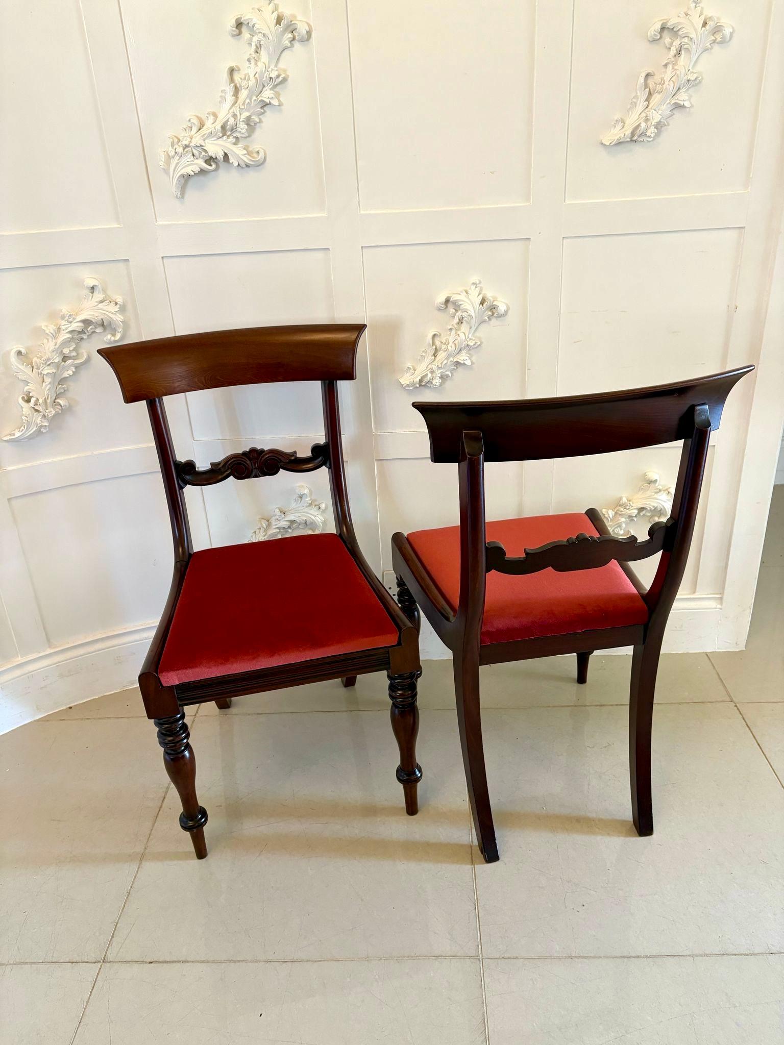 Set di 8 sedie da pranzo in mogano antico di qualità Regency in vendita 3