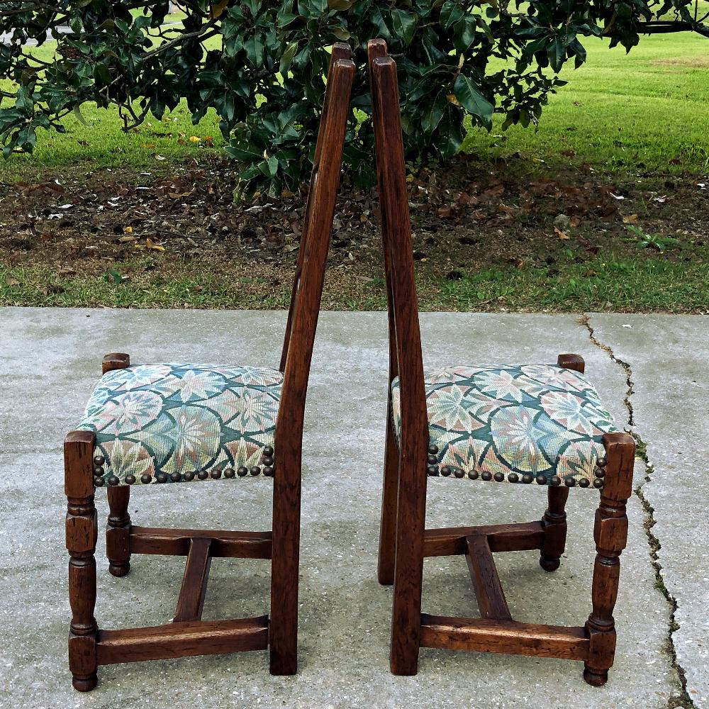 Set of 8 Antique Rustic Dining Chairs For Sale 3