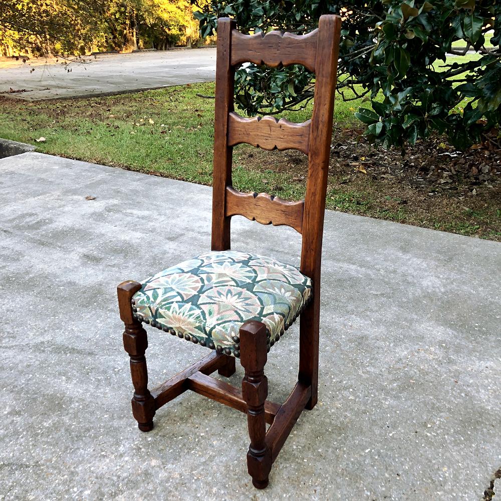 Set of 8 Antique Rustic Dining Chairs For Sale 4