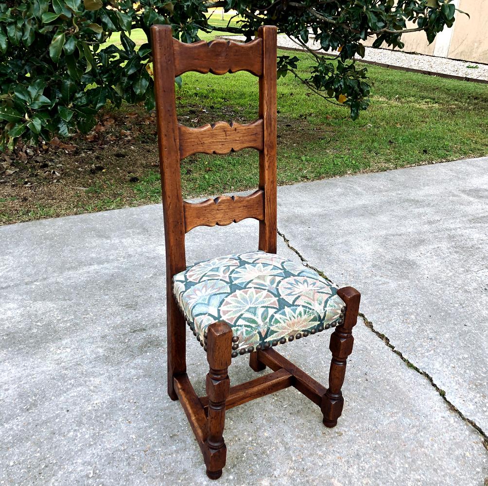 Set of 8 Antique Rustic Dining Chairs For Sale 5