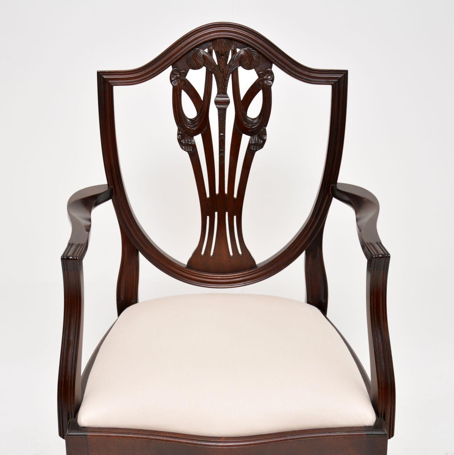 Set of 8 Antique Sheraton Style Dining Chairs 3