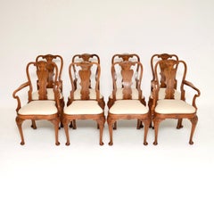 Set of 8 Antique Walnut Dining Chairs