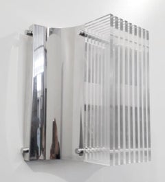 Set of 8 Architectural Lucite Sconces