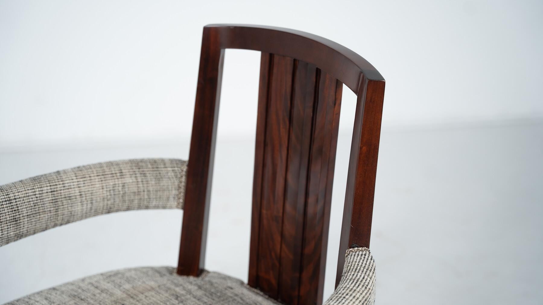 Ensemble de 8 fauteuils de style Art déco, nouvelle tapisserie en vente 2