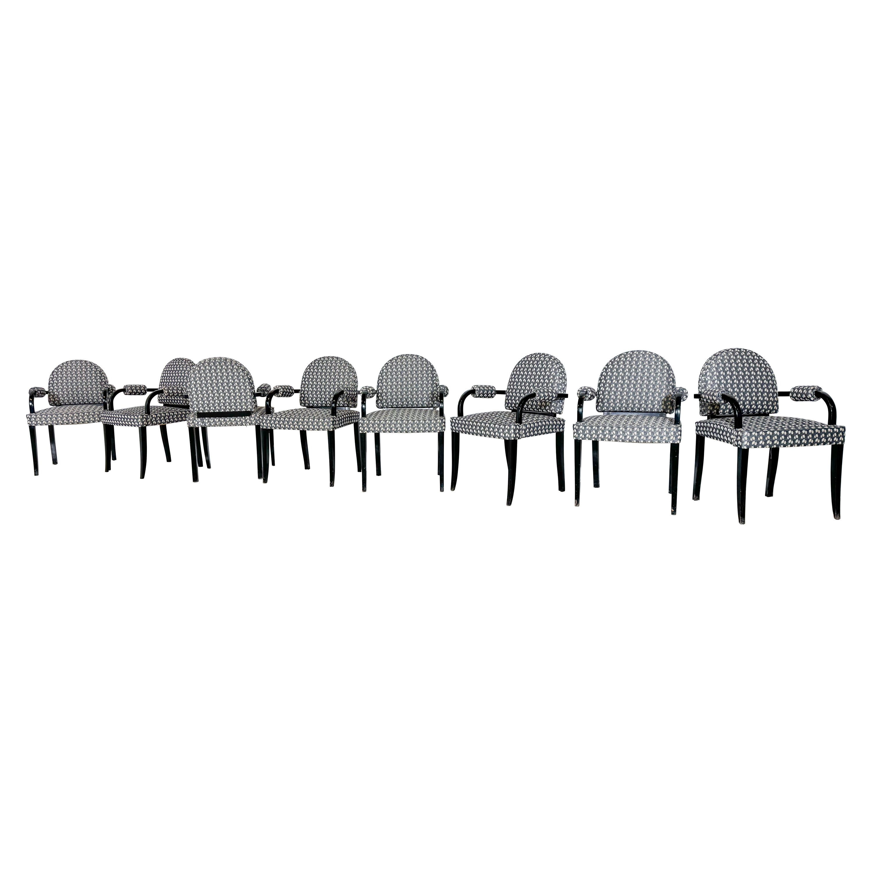 Set di 8 poltrone Art Déco in vendita