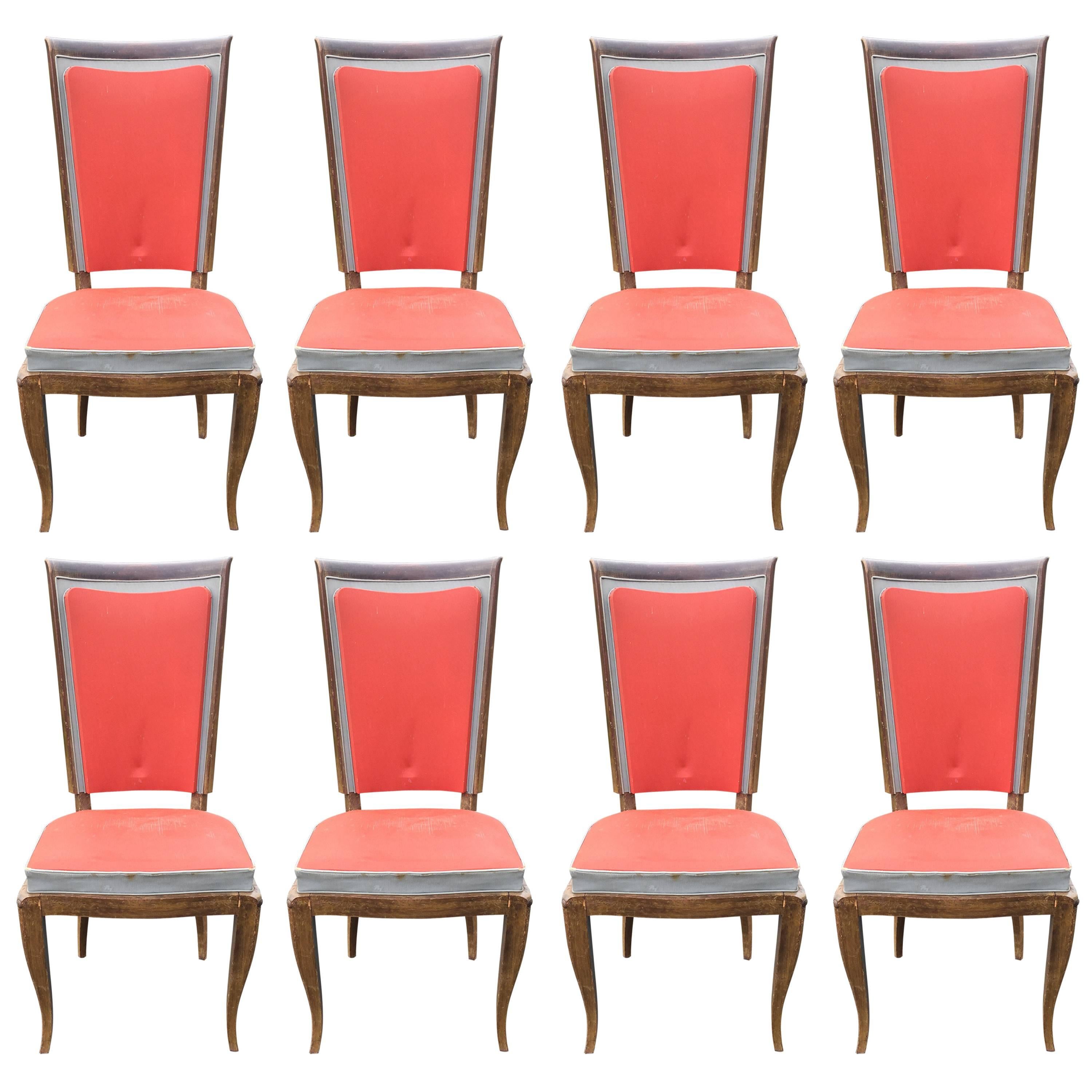 Ensemble de 8 pièces  Chaises - Art déco