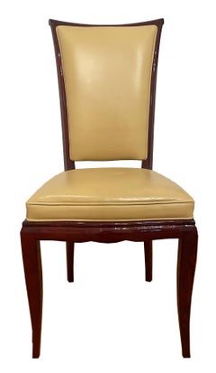 Set of 8 Art Deco dining chairs in Rio rosewood, France circa 1930