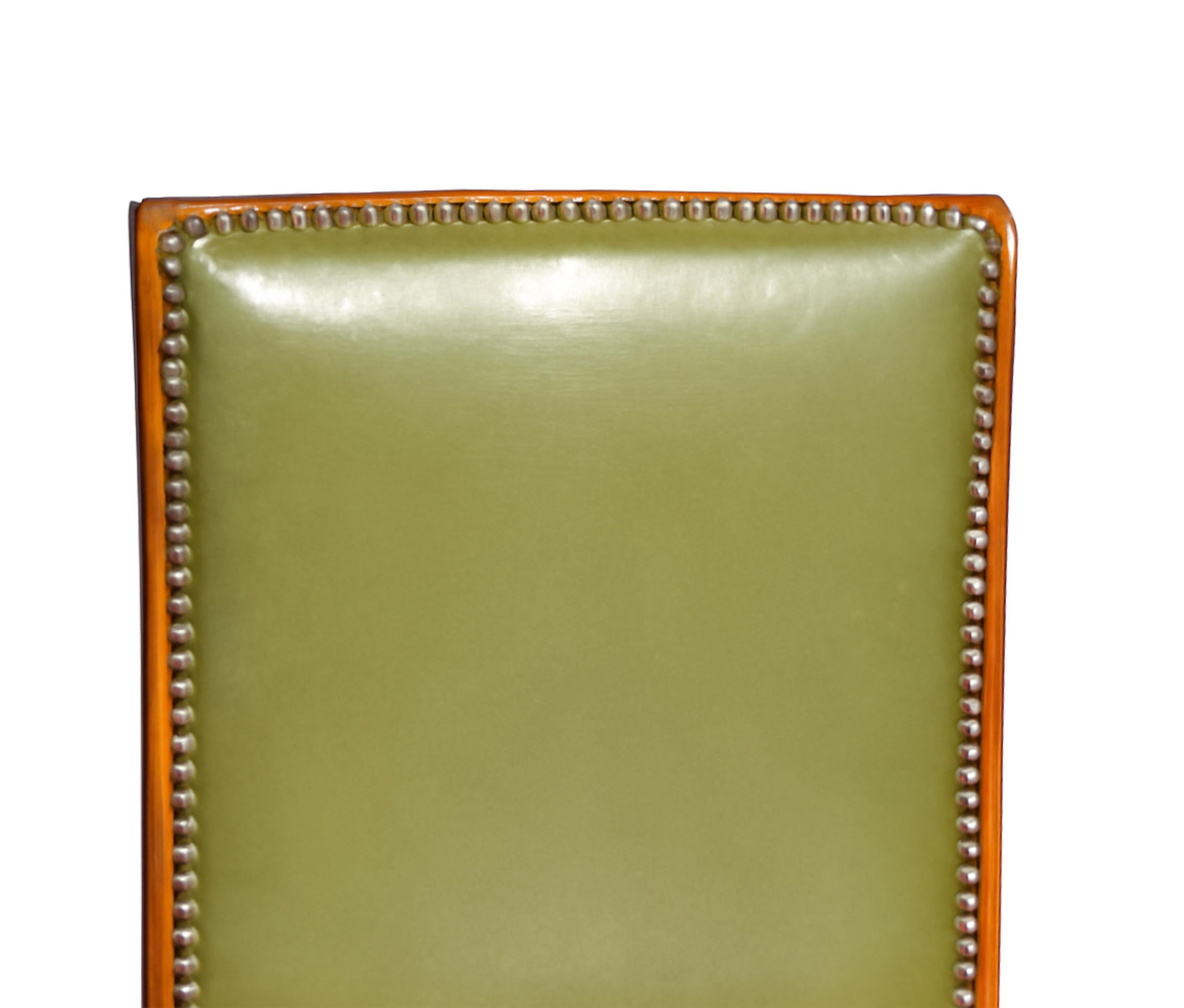 Set of 8 Art Deco Leather Dining Chairs, 20th Century For Sale 15