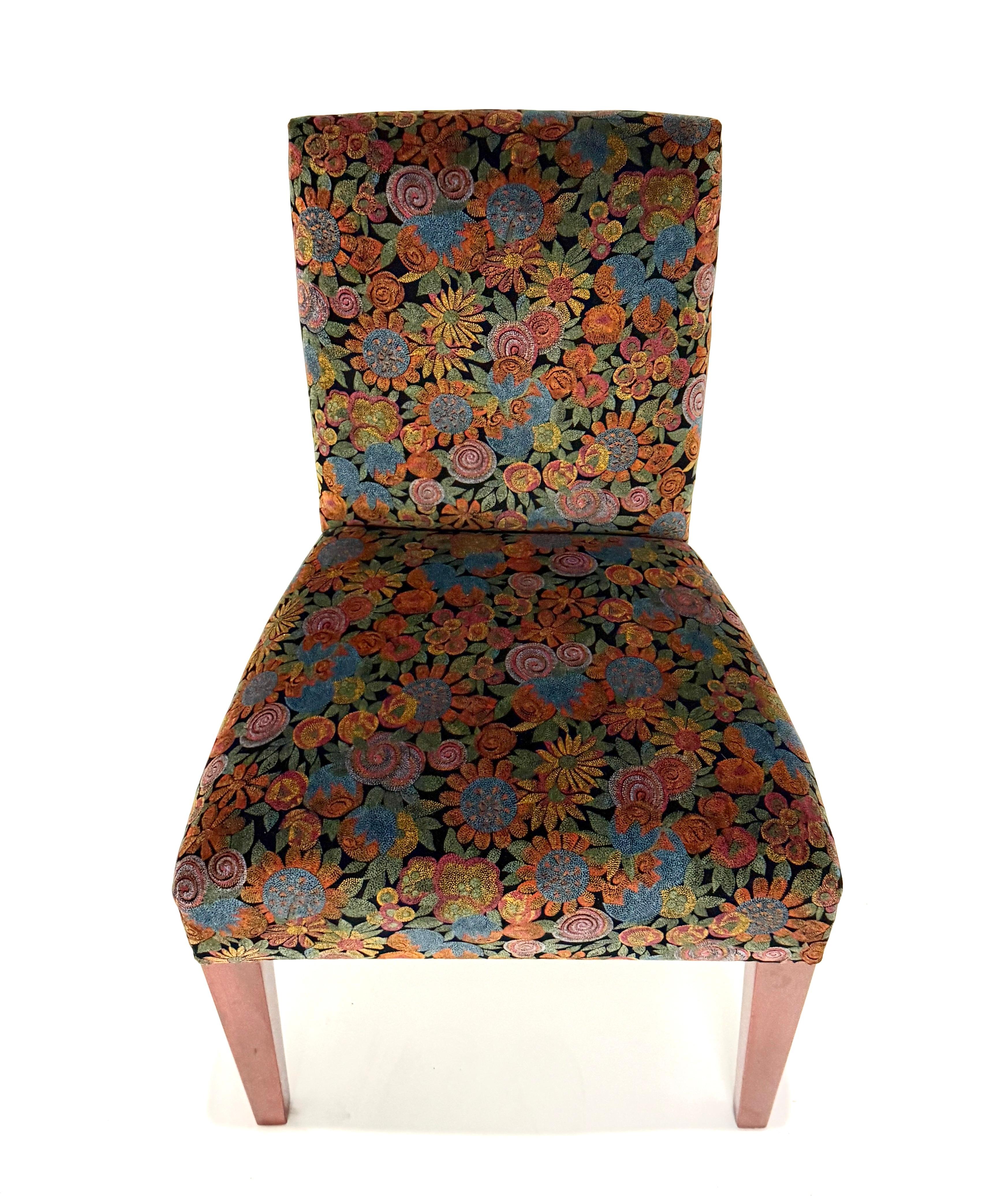 Upholstery Set Of 8 Art Deco Style Dining Chairs For Sale