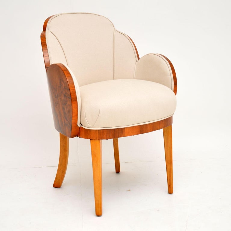 Set of 8 Art Deco Walnut Cloud Back Dining Chairs by Epstein at 1stDibs