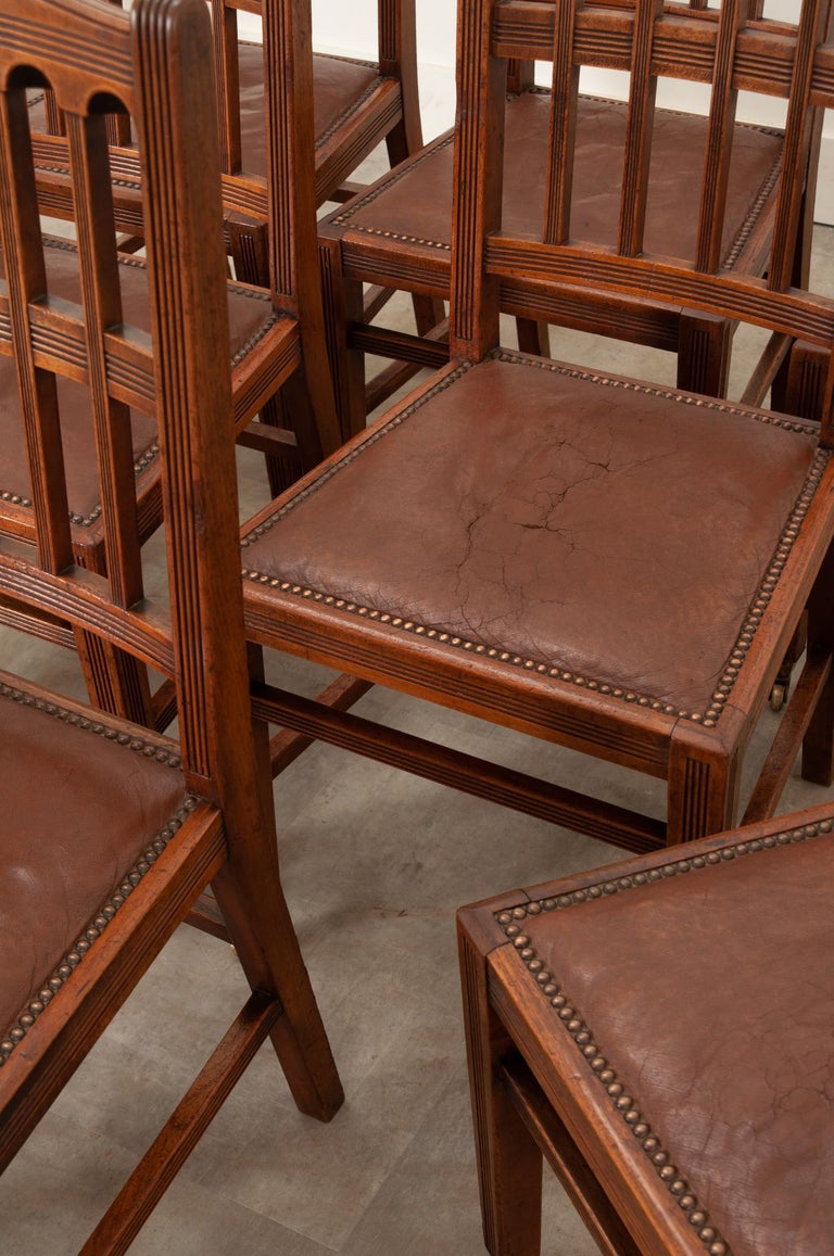Set of 8 Arts and Crafts Dining Chairs For Sale at 1stDibs