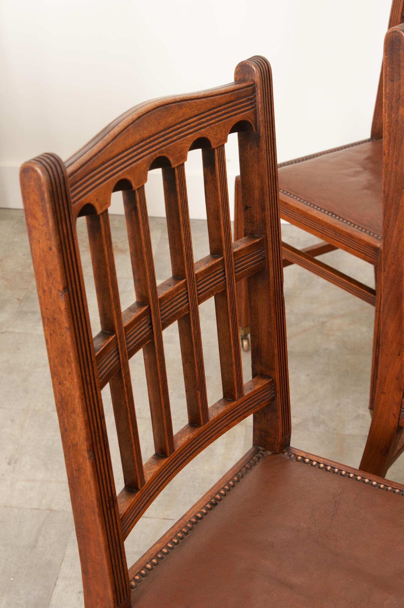 Set of 8 Arts & Crafts Dining Chairs 7