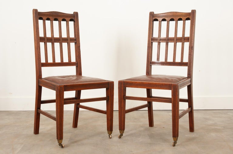 Set of 8 Arts and Crafts Dining Chairs For Sale at 1stDibs