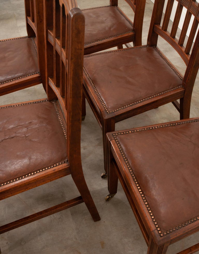 Set of 8 Arts and Crafts Dining Chairs For Sale at 1stDibs