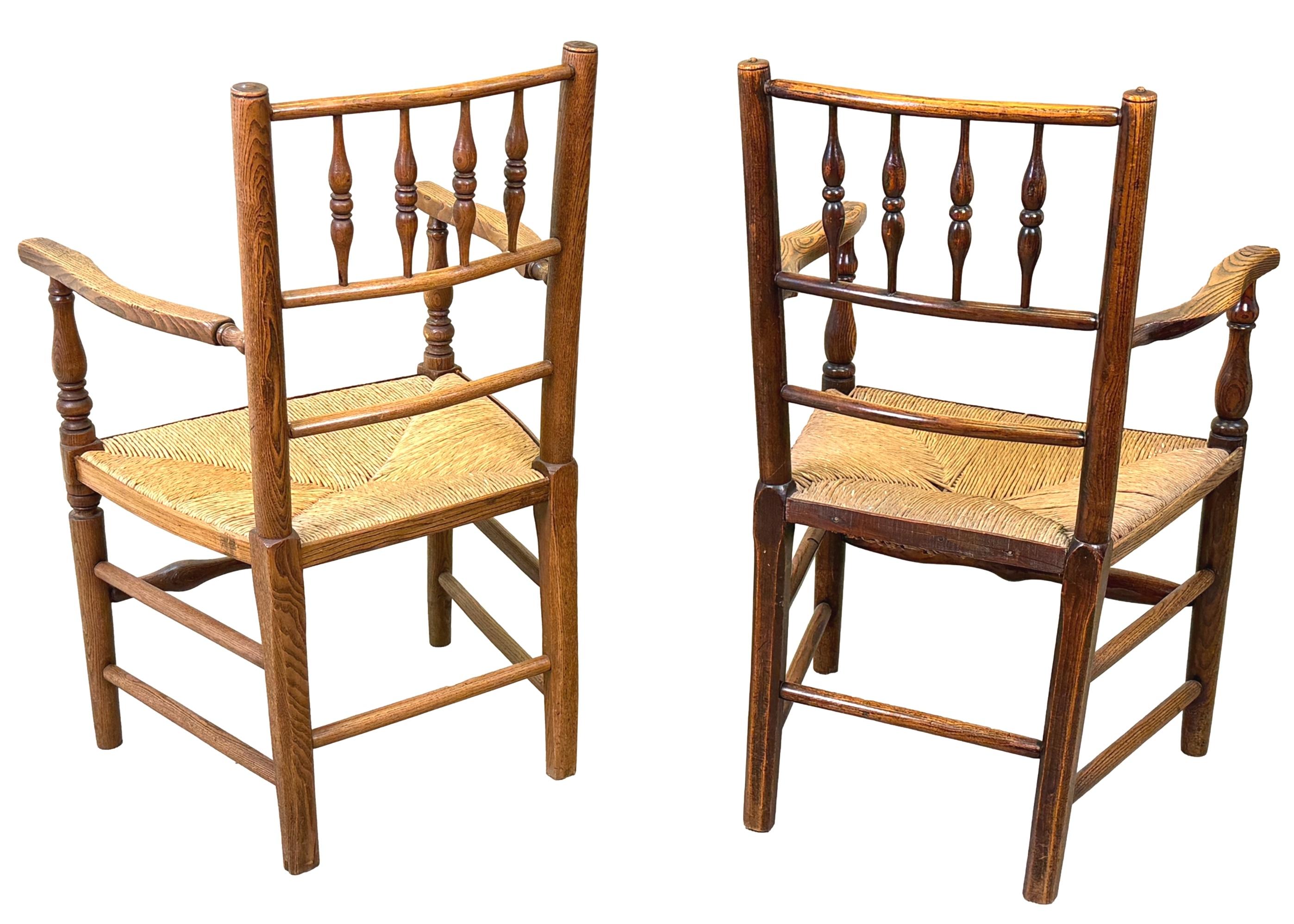 Set Of 8 Ash Farmhouse Kitchen Dining Chairs 7