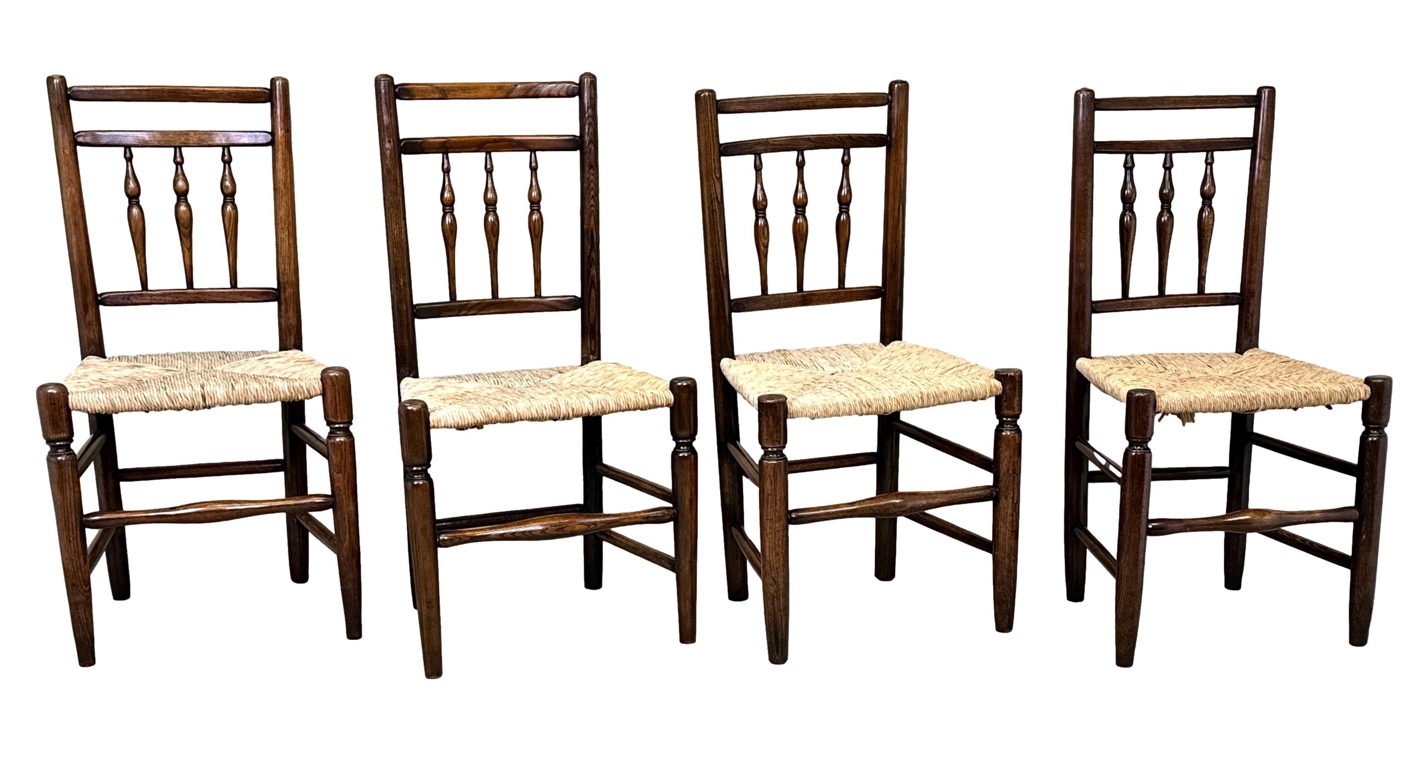 Set of 8 Ash Farmhouse Kitchen Dining Chairs 1