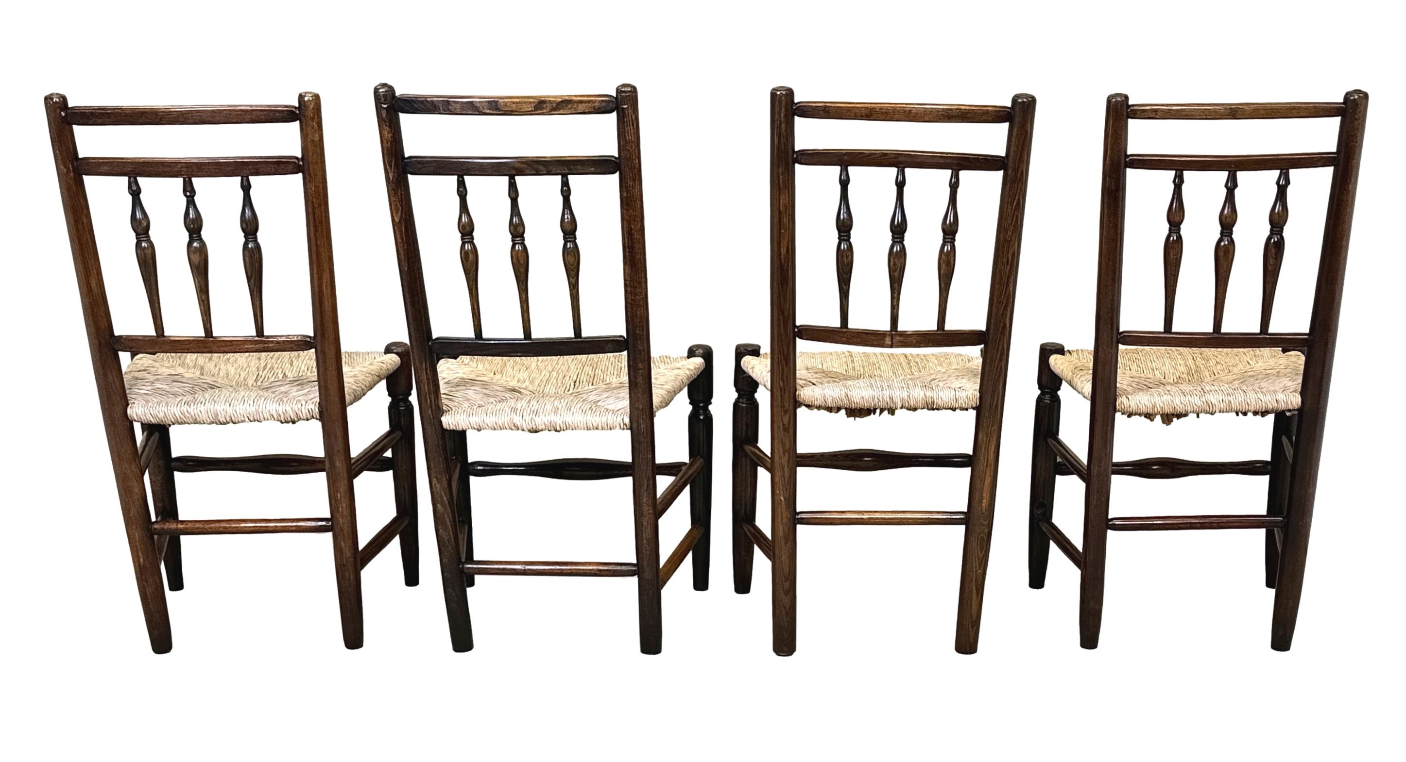 Set of 8 Ash Farmhouse Kitchen Dining Chairs 3