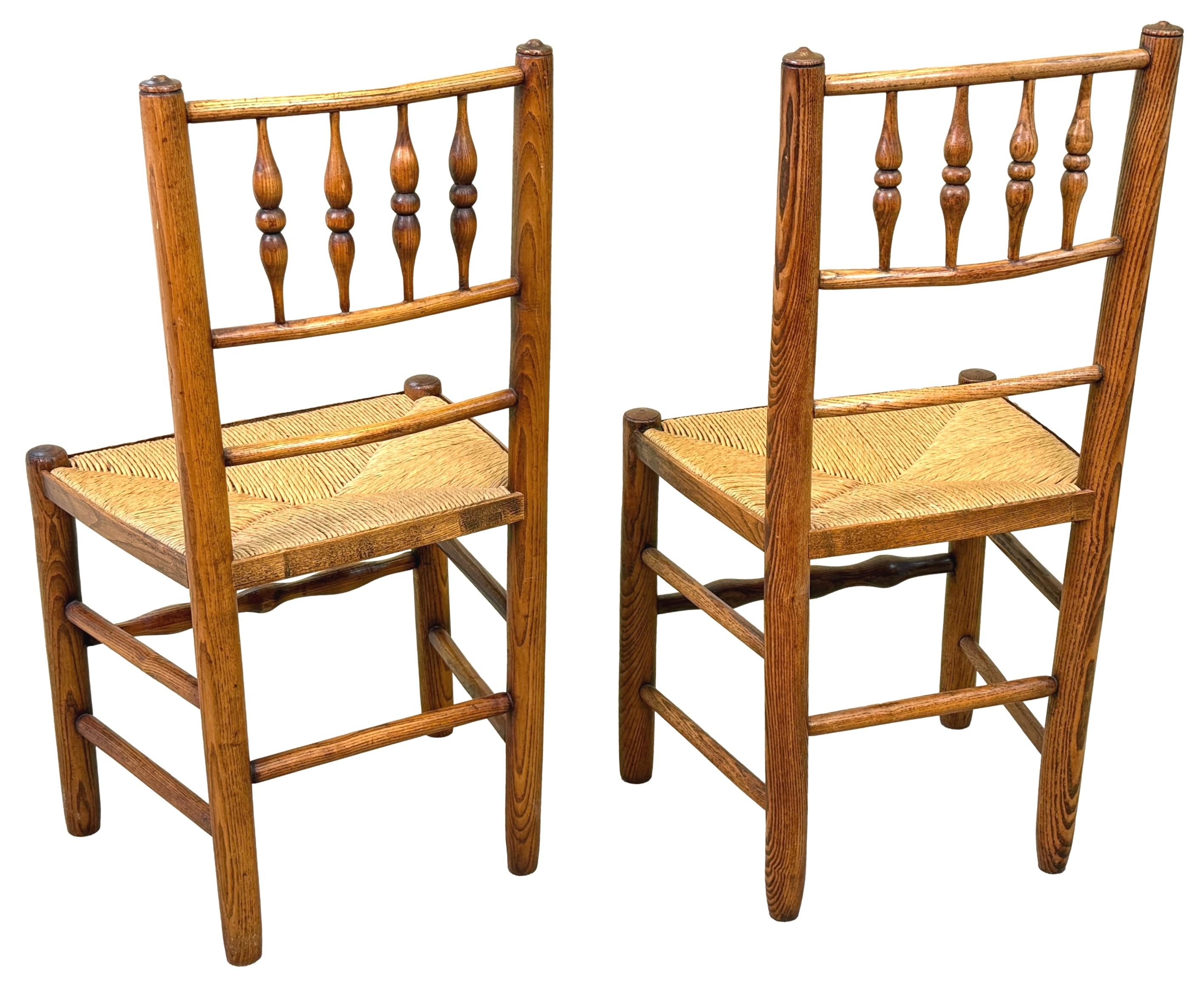 Set Of 8 Ash Farmhouse Kitchen Dining Chairs 3