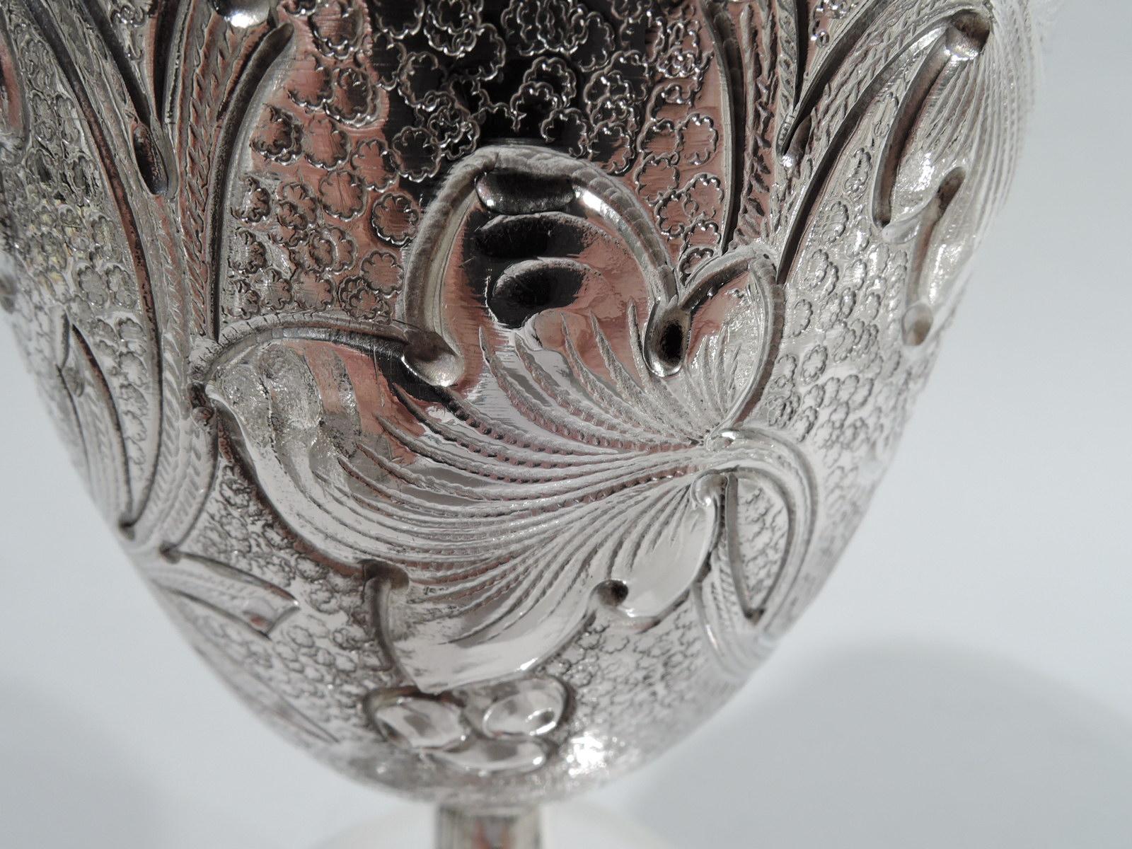 Set of 8 Austrian Art Nouveau Silver Goblets 3