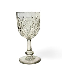 Set of 8 Baccarat Burgos Cut Crystal Wine Glasses, Mid-20th Century France