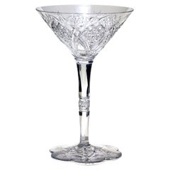 Set di 8 bicchieri da Martini in cristallo soffiato a mano Baccarat Elbeuf Cut