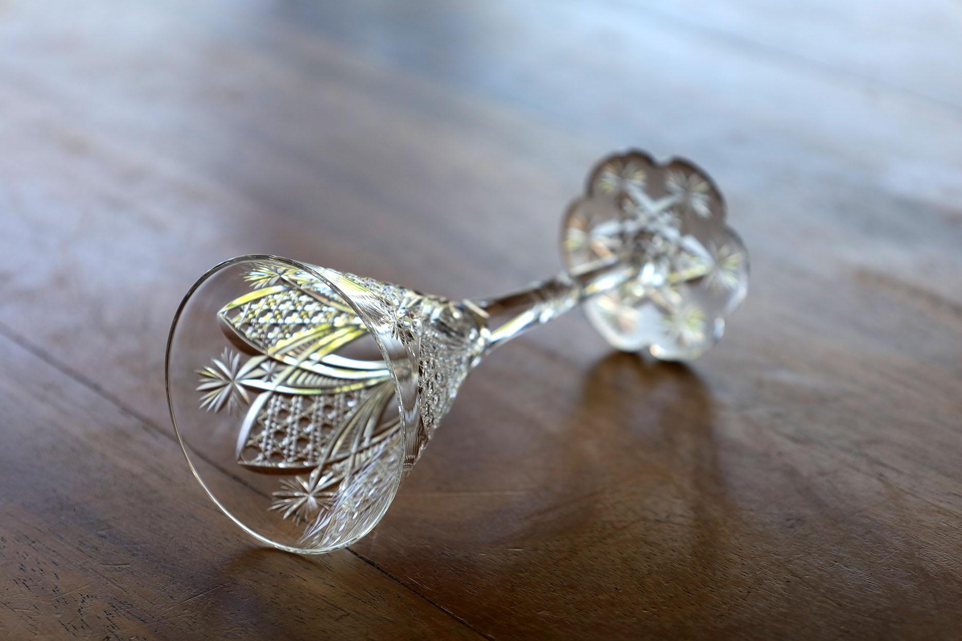 Set de 8 Copas de Vino Blanco de Cristal Soplado a Mano Elbeuf de Baccarat Hecho a mano en venta