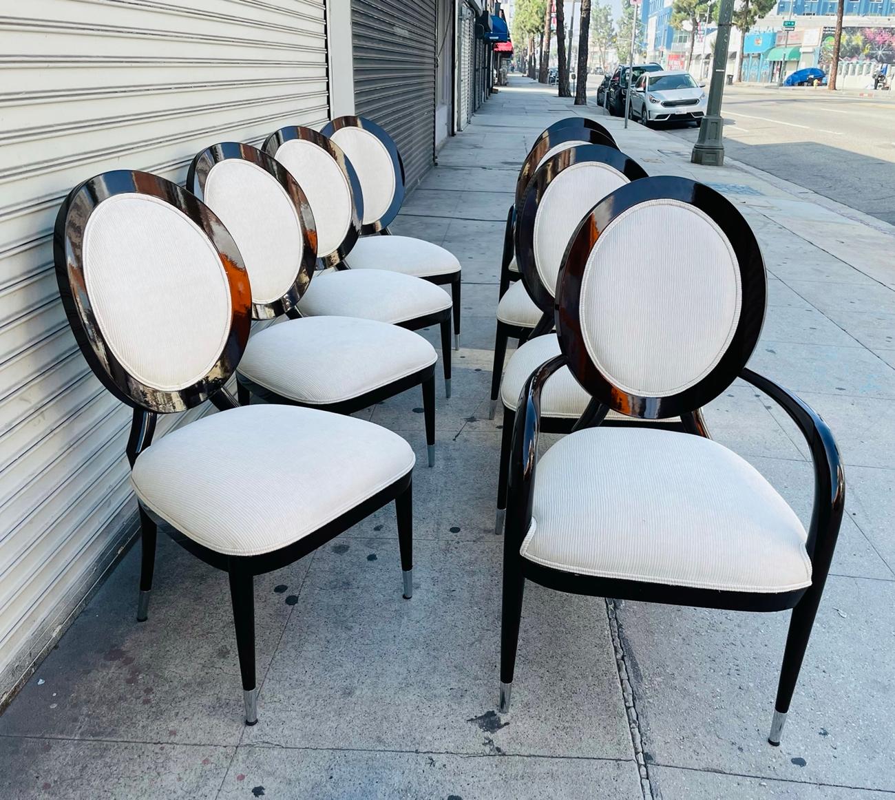 Set of 8 Ballonback Chairs, 6 Side Chairs & 2 Armchairs 3