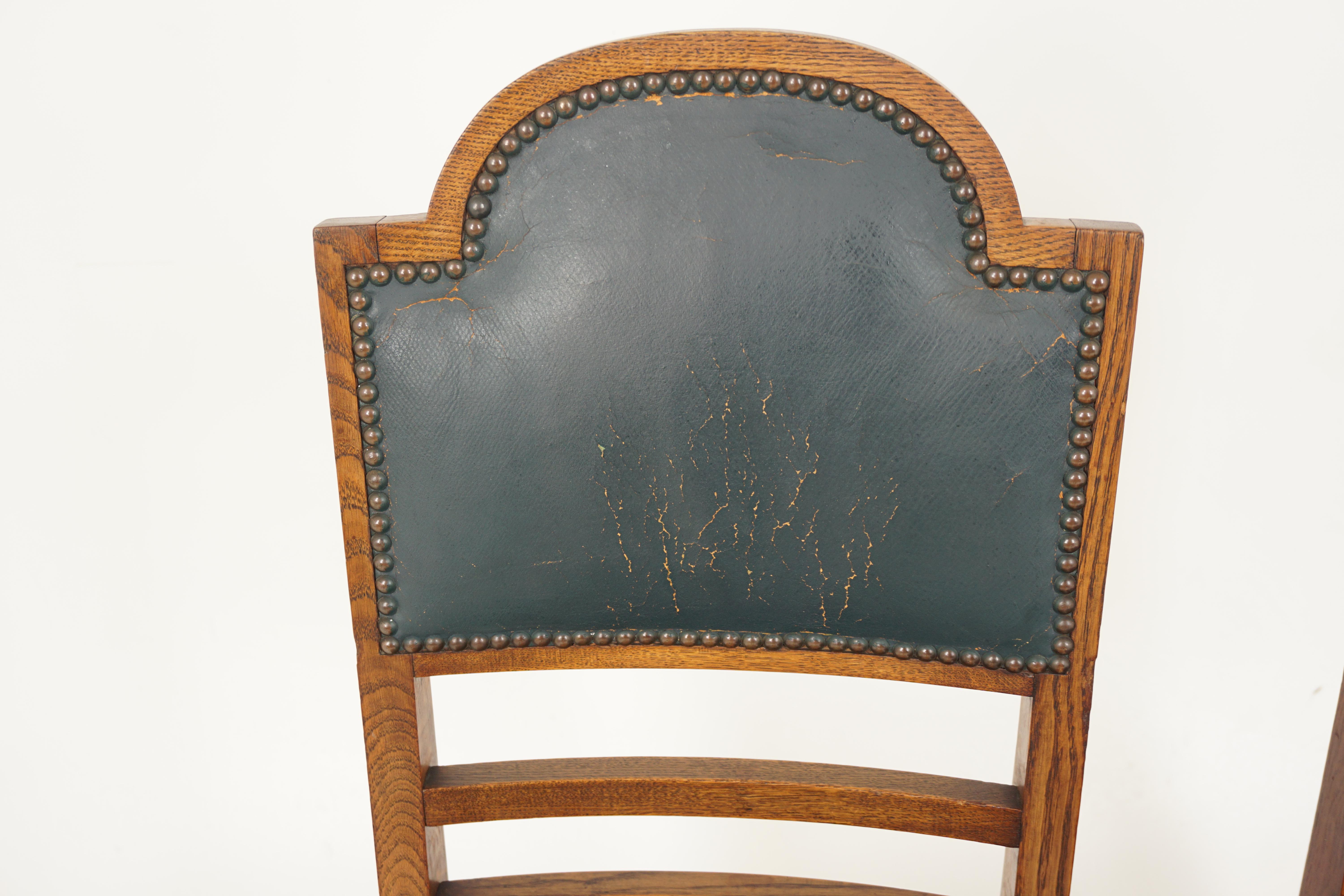 Early 20th Century Set of 8 Barley Twist Dining Chairs, Scotland 1910, H703