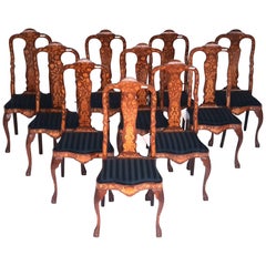 Set of 8 Baroque Chairs, Amsterdam, 1880s