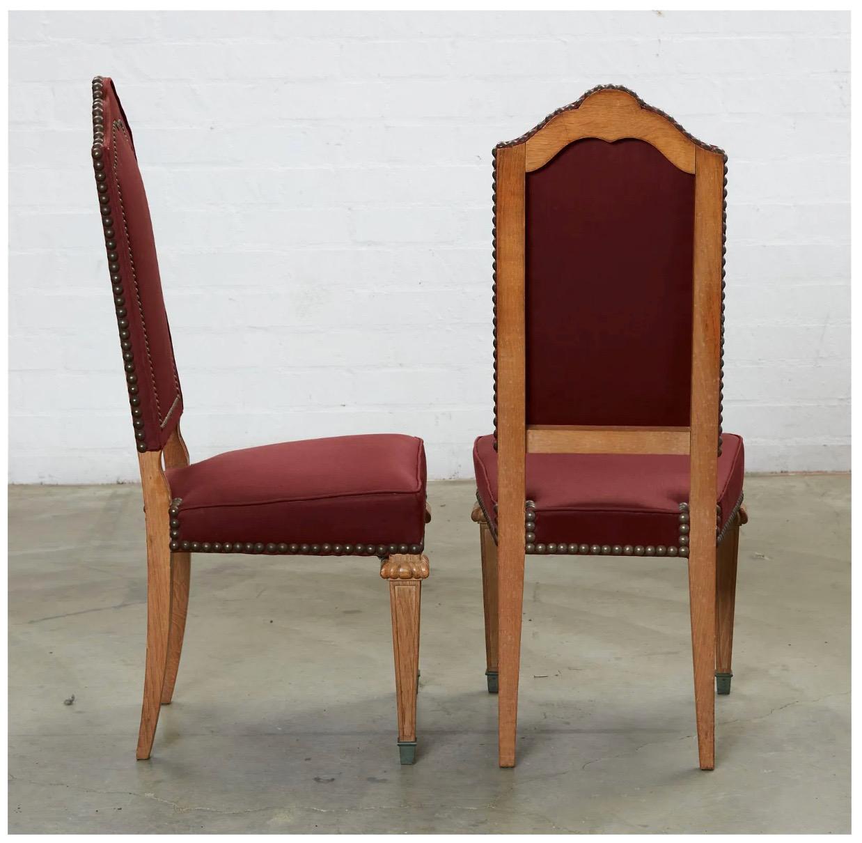 Néo-baroque Ensemble de 8 chaises de salle à manger de style baroque en vente