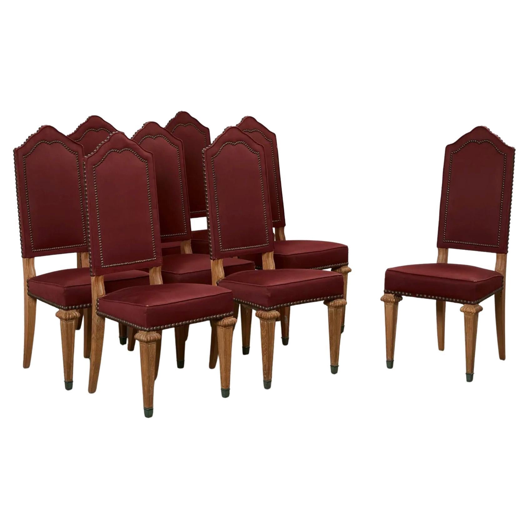 Set of 8 Baroque-Style Dining Chairs For Sale