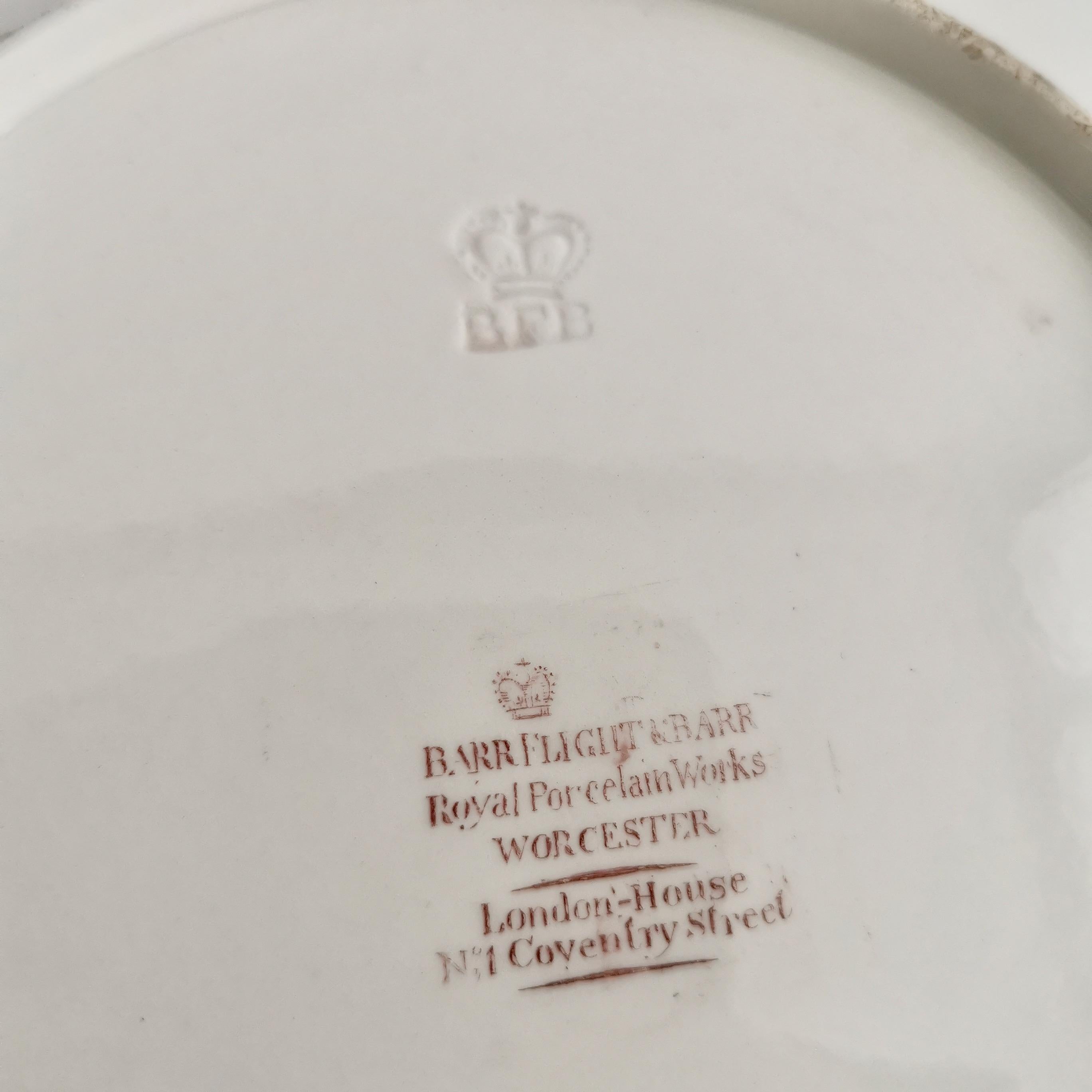 Set of 8 Barr Flight & Barr Porcelain Plates, Imari Fence, Regency, 1811-1813 For Sale 7