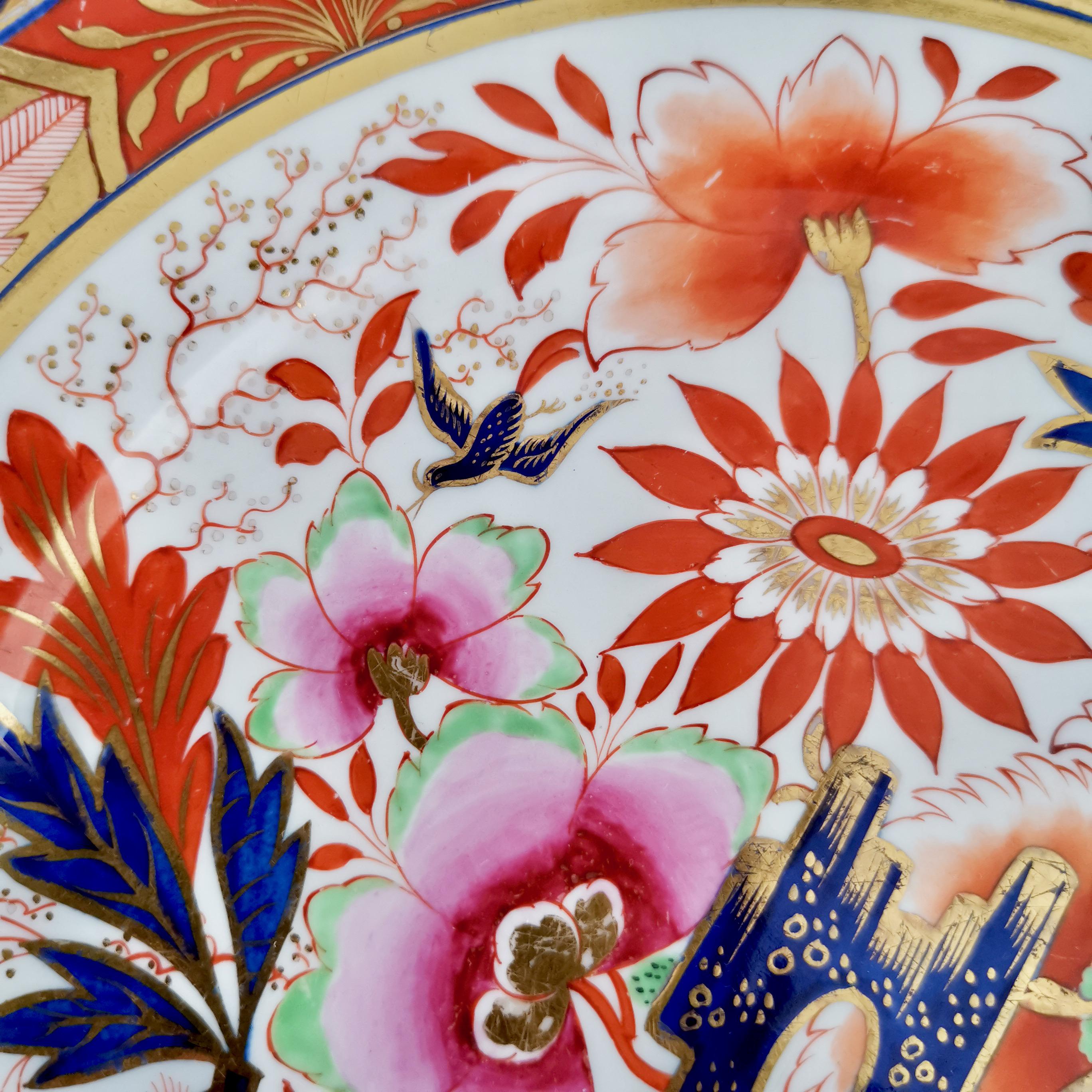 Ensemble de 8 assiettes en porcelaine Barr Flight & Barr, Fence Imari, Regency, 1811-1813 en vente 1