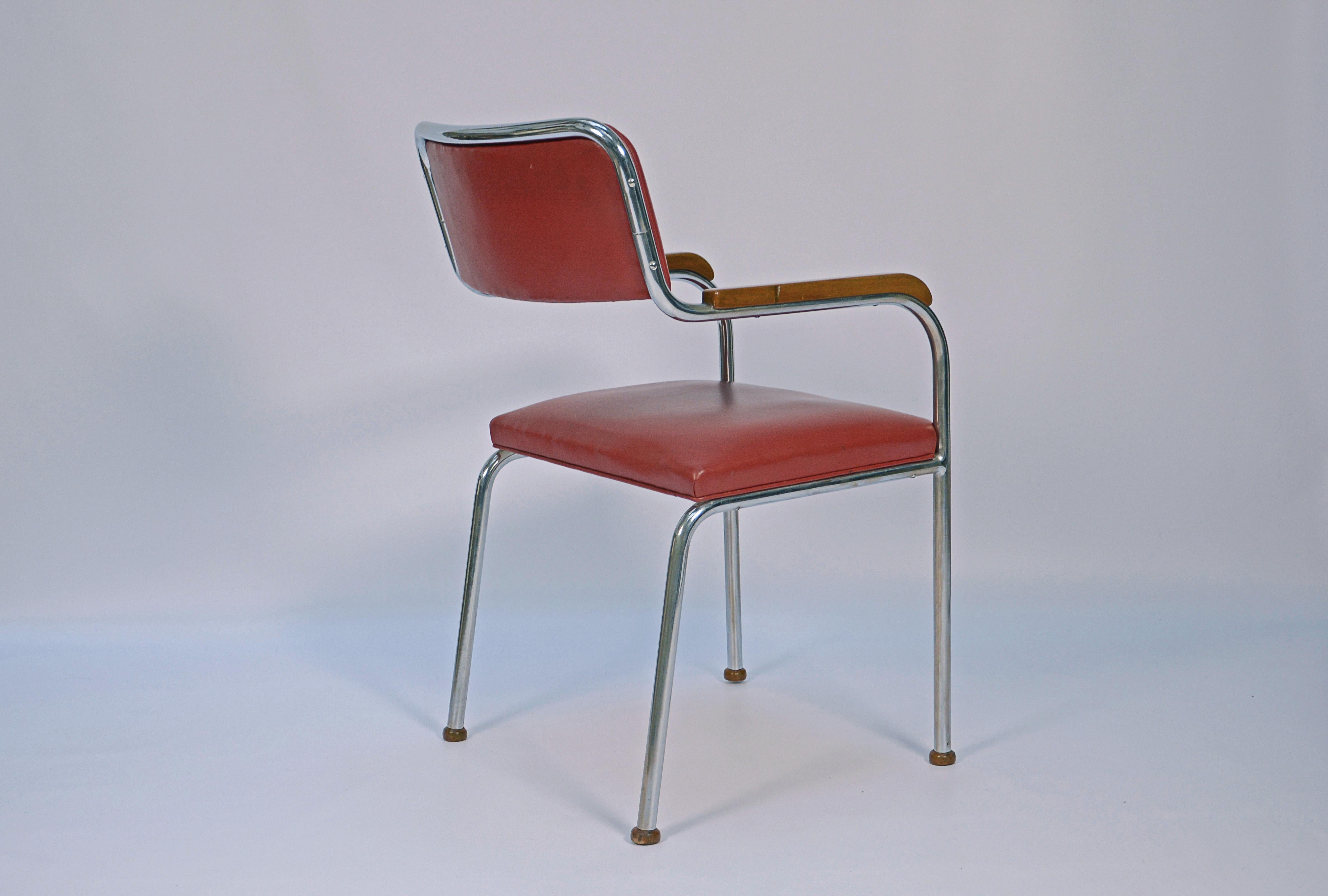 German Set of 8 Bauhaus Style Armchairs For Sale