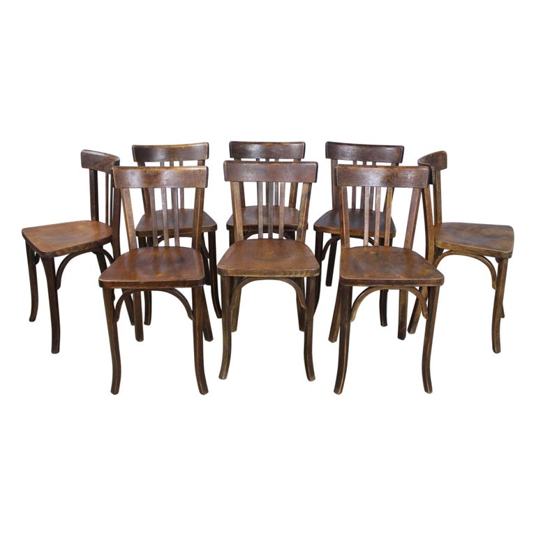Set of 8 Baumann Bentwood Bistro Chairs at 1stDibs
