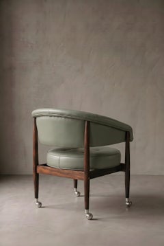 Set of 8 Beg Armchairs by Sérgio Rodrigues, Rosewood and Leather, Brazil, 1967
