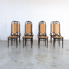 Set of 8 Bentwood Dining Chairs, Thonet Mod. 207R - Long John