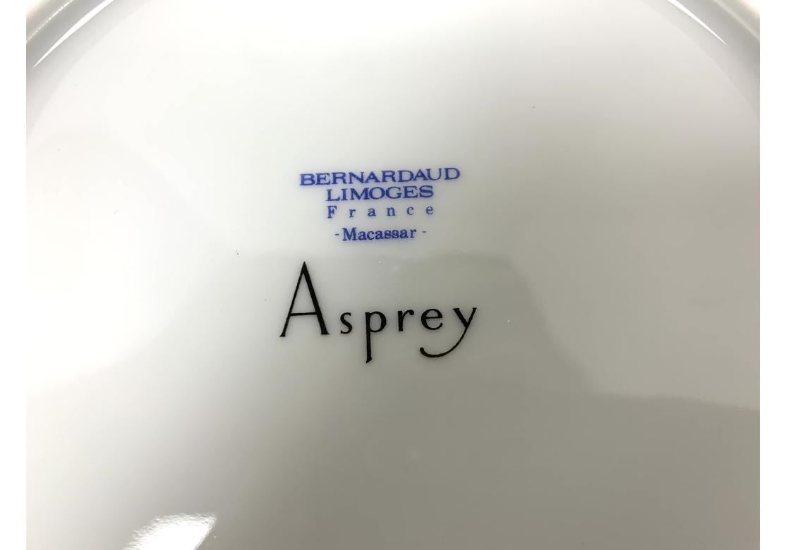 Set di 8 piatti da insalata Bernardaud Limoges Macassar venduti da Asprey in vendita 3